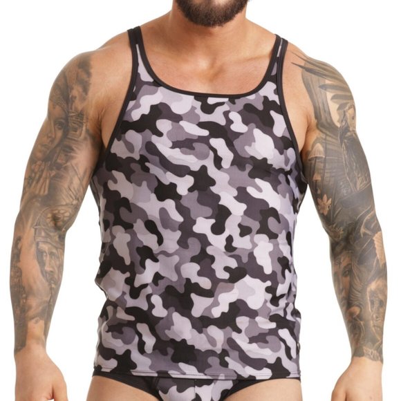 GIGO COMBAT GRAY TANK TOP - Picture 1 of 5